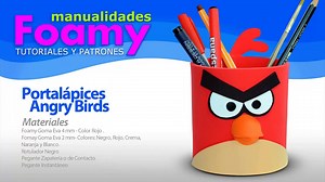 Portalapices Angry Birds Foamy Goma Eva