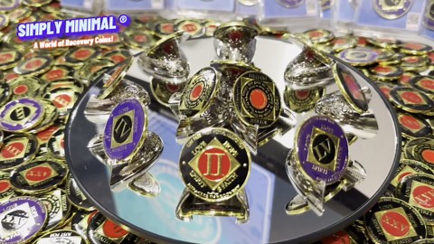 NA 42 Year Coin, Narcotics Anonymous Medallion (Purple NA 42 Year Coin)