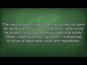 Main Lug Panels NEC Requirements and Installation