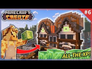 I Built a MOB FARM with CRUSHING WHEELS in Minecraft Create Mod! [#6]