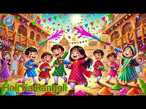 Holi Fun for Kids | Colorful Holi Song. Happy Holi Celebration. Kids Cartoon.