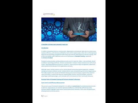 STANDARD COSTING AND VARIANCE ANALYSIS #managementaccounting #costaccounting #standardcosting