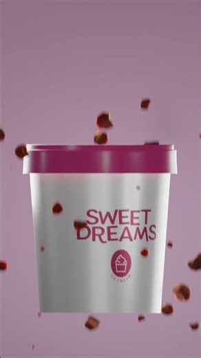 Ice Cream Container 3D Animation in Blender