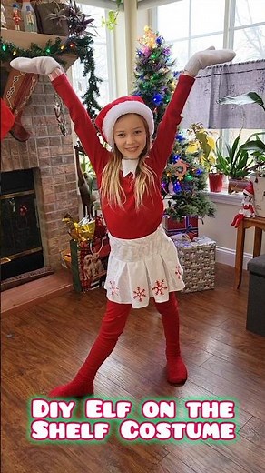 🎁 Watch Me Turn Myself into an Elf on the Shelf! DIY Elf on the Shelf Costume for Kids | Girl Elf