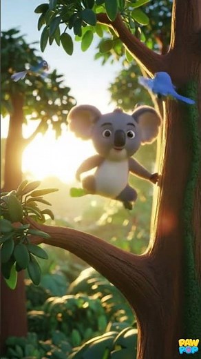 Kiki Hops High in the Jungle Sky! 🐨✨ | Paw Pop Kids Poem Part 1