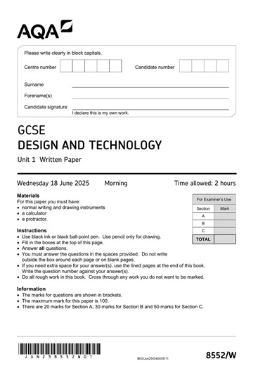 AQA GCSE Computer Science Paper 2 2025 Mark Scheme