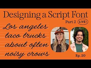 Designing a Script Font Part 2: Live Type Design w/ Hoodzpah