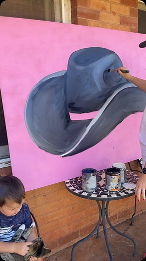 A boy and his cat his artist Mumma! 🤠 Props are coming together for this weekends Palettes/ Palates in the paddock! 🎨 👩🏻‍🎨 🍽️ 👩🏻‍🍳 | The Pink Galah