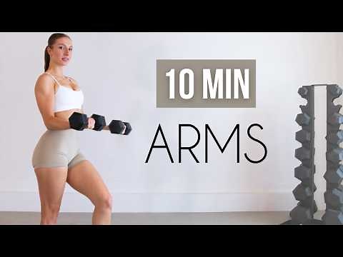 10 MIN STANDING ARM WORKOUT - No Repeat with Dumbbells