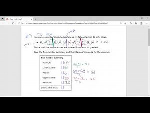 MAT-144 Topic 6 HW: Five-number Summary and Interquartile Range