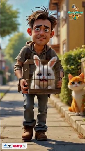 Emotional Cat and Rabbit Pixar-Style Animation | Heartwarming Short Film | Cute Animal Story