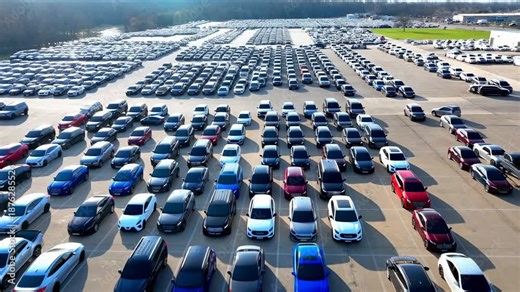 Massive New Car Inventory: Thousands of Vehicles in Giant Logistics Hub