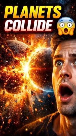 Scientists Just Saw Two Planets COLLIDE… 😨 (Real Event) 🌌☠️☄️ #planets #scientists #lightyear #2026