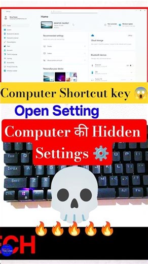 💻💥OPEN WINDOWS SETTINGS IN COMPUTER 🔥| Shortcut Key Revealed🔥|#shorts #viral #trending