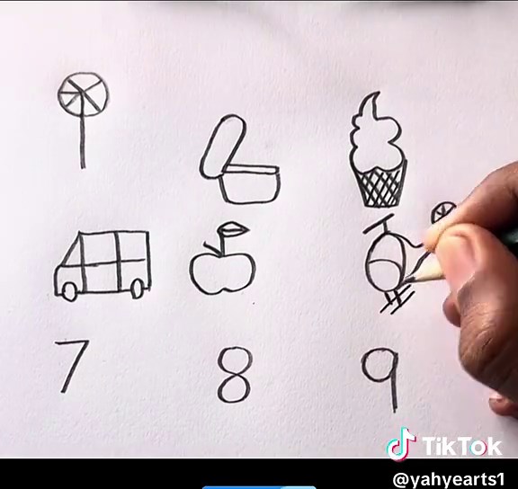 ‏123 drawing letter #drawingtutorial #easydrawing #arts #draw #fyp
