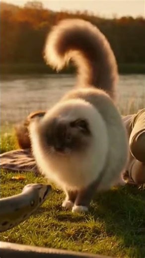 python vs. cat #shorts #python #danger #animals #realistic #cat #satisfying