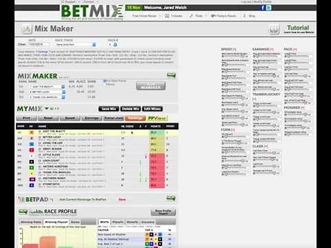 Using MixMaker on BETMIX Horse Racing Software
