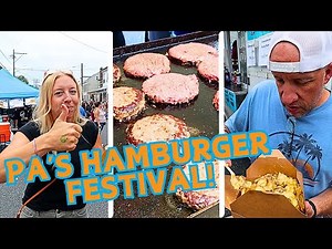 TRYING AMERICA'S BEST HAMBURGER In Pennsylvania | The Hamburger Festival in Hamburg, PA