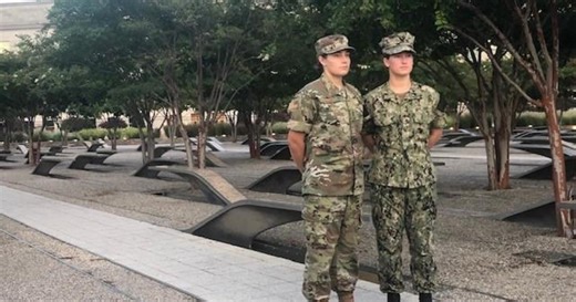 Sisters in Pentagon day care on 9/11 now in military