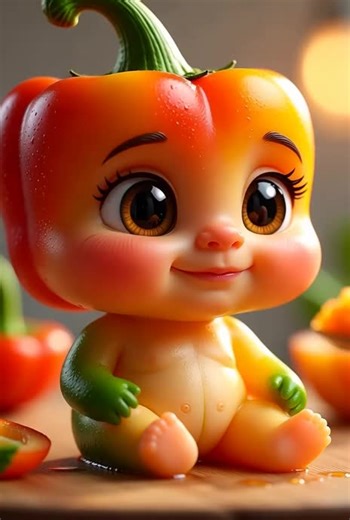 Enjoying Macro ASMR with Pepper Food Character