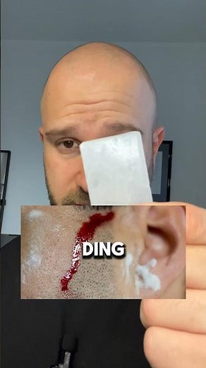 Geschnitten beim Rasieren? 🪒🩸So stoppst du die Blutung! #alaune #rasieren #glatze