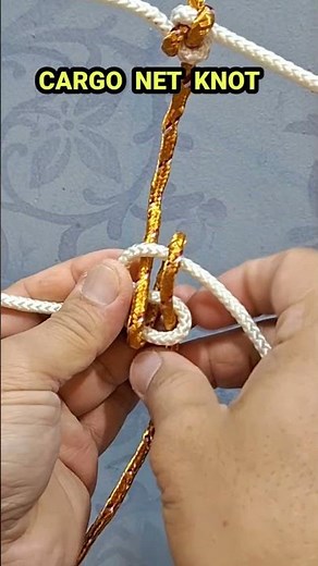 CARGO NET KNOT: Also known as The Climbing Net || Learn How to Tie #diy #youtubeshorts #shorts