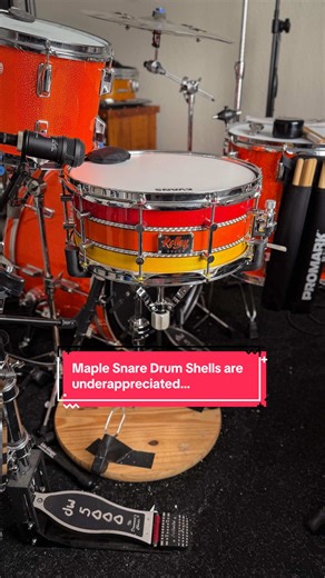 I think Maple Shells used for snare drums are highly underrated and overlooked with a lot of misconceptions surrounding them. Let’s talk about some. ❌ Misconception 1. “Maple snares only sound warm and soft.” Many players think maple can’t be aggressive or punchy. ✅ Truth: Maple can deliver bright attack, strong crack, and great projection when tuned higher or paired with the right heads and hoops—it’s not just a “warm” wood. ⸻ ❌ Misconception 2. “Maple lacks cutting power compared to metal or b