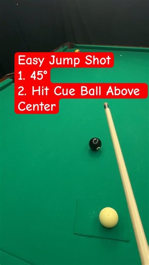 How to do Cue Ball Jump Shot in 7sec #billiardspool #billiards #jumpshot