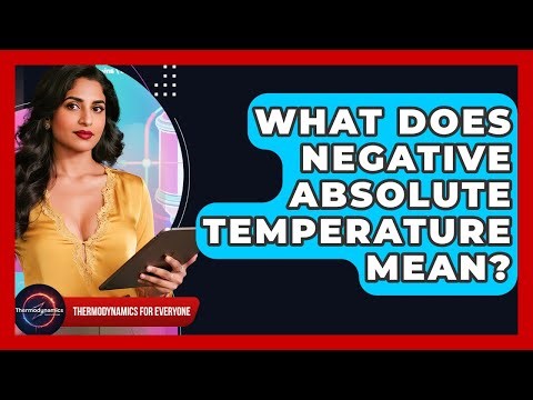 What Does Negative Absolute Temperature Mean? - Thermodynamics For Everyone