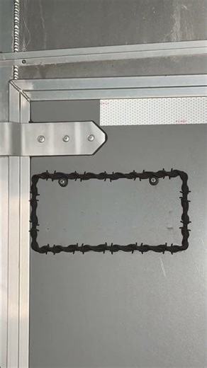 Barbed Wire black License Frame
