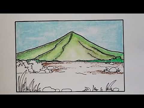 Anyong Lupa|How to draw"Bulkan" #howtodraweasydrawing #begginersdrawing #oilpasteldrawing