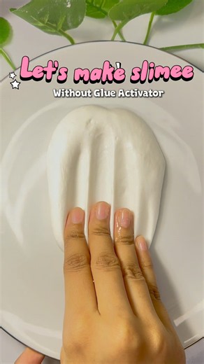 How to make slime without glue Activator ✅ #diy #slime #noglueslime #trending #viral