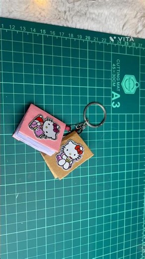 Diy cute mini book key chain #diy #craftyhome