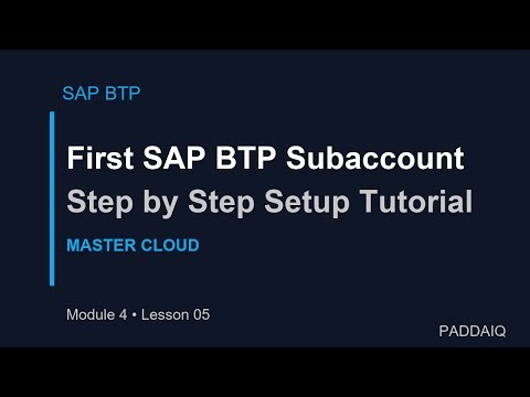 SAP BTP Subaccount Setup Tutorial: Create Your First Workspace Step by Step