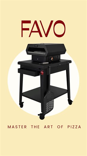 Meet FAVO 👋 The pizza oven that cooks in just 90 seconds 🍕Gas-powered. Rotating stone. Perfect results every time. Ready to become everyone’s favourite host? 🔥 Order now. | Favo Pizza Ovens