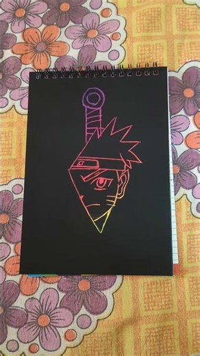 naruto drawing on scratch note