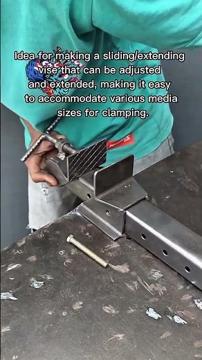 DIY Sliding Vise: Extendable & Adjustable for Perfect Clamping #Vise #WorkshopTools #Metalworking