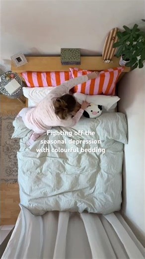 Colourful Spring bedding refresh from ikea #bedding #ikea #whimsy