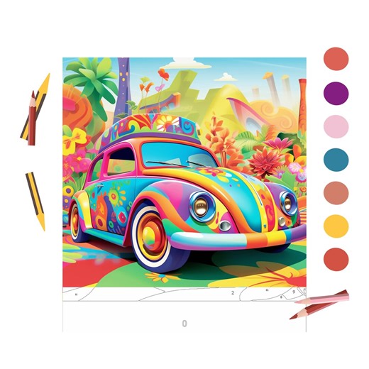 Mandala Car Color by Number for Adult ,paint by Number Procreate (digital Download) 403 - Etsy