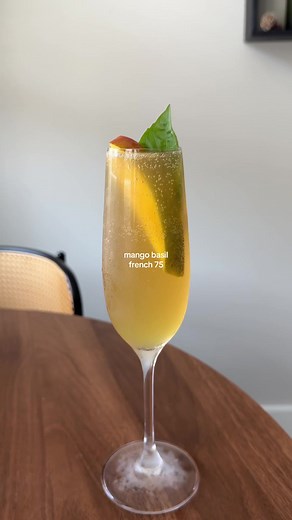 Mango Basil French 75 — Easy Refreshing Cocktail Recipe
