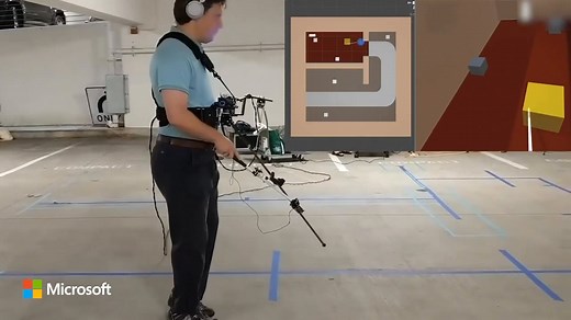 62K views · 678 reactions | Until recently, virtual reality has been centered on visual experience. Explore how researchers made an enhanced VR system for people who are blind, which uses haptic and auditory feedback to shift this paradigm and create new experiences: https://aka.ms/AA84ebo | Microsoft Research | Facebook