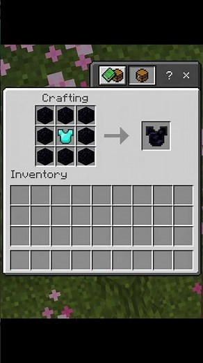 how to craft obsidian chest plate 🔥 IN MINECRAFT 💀#minecraft #chest #plate #viralshort