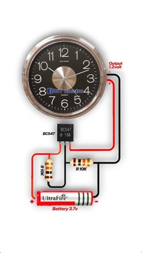 Battery power circuit on a wall clock#shortvideo