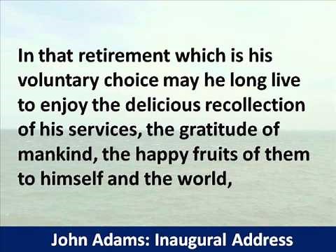 President John Adams Inaugural Address - Hear and Read the Full Text