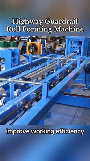 Highway Guardrail Roll Forming Machine.Equipped with automatic stacker. #rollformingmachine
