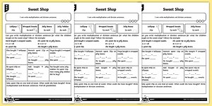 Writing Multiplication and Division Number Sentences Differentiated Worksheets