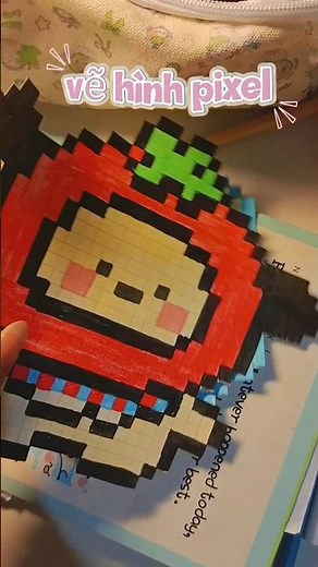 Vẽ hình Pixel thoii nàooo🫶✨#diy #pixelart