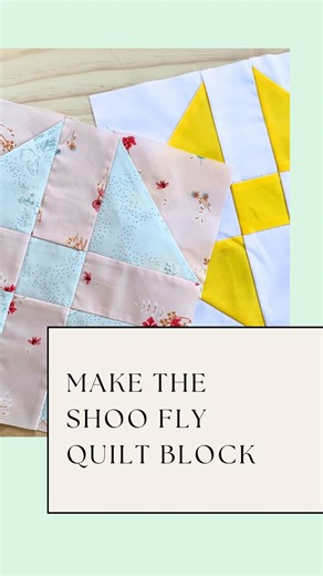 One of the friendliest beginner blocks is Shoo Fly. It’s very beginner friendly and super quick to sew. Here’s a little quilty history. This block has been showing up in quilts since the mid-1800s, and while no one can say for sure who named it, the most popular theory is that it was inspired by a plant called “shoo-fly,” which farmers used to keep flies away. Another theory says the block reminded people of a barn door opening, which is why you’ll sometimes see it called Hole in the Barn Door. 