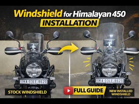 Himalayan 450 Windshield Installation 🔥 Stock vs New | Full Guide + Review 🔥 Must Watch