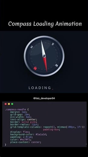 Finding the right direction 🧭✨Compass Animation 🚀